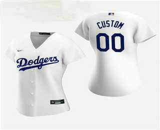 Women Customized Los Angeles Dodgers 2020 White Home Nike Jersey